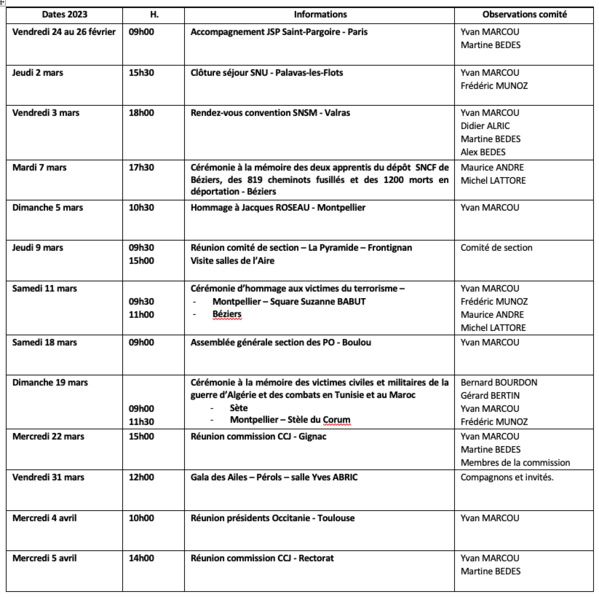 ANMONM 34 - Info semaine N° 09-2023 ANMONM 34 - Info semaine N° 09-2023