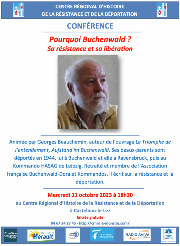 Conférence " Pourquoi Buchenwald" - CRHRD - Castelnau-le-Lez Conférence " Pourquoi Buchenwald" - CRHRD - Castelnau-le-Lez