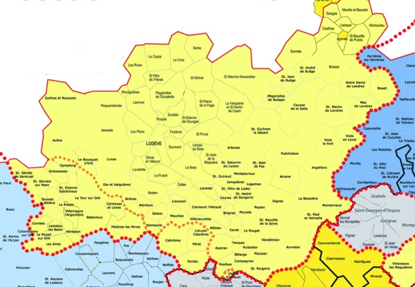 Secteur N°6 - Vallée de l'Hérault et Hauts cantons