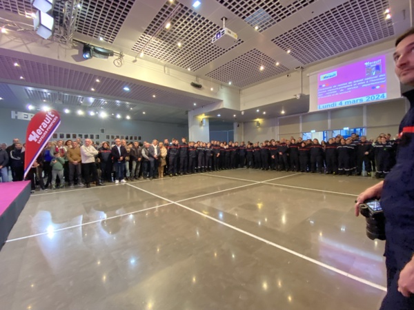 4 mars 2024 - Montpellier - Cérémonie de remise du brevet national des jeunes sapeurs-pompiers.