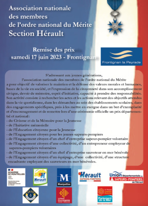 Les prix attribués par l'ANMONM 34 Les prix attribués par l'ANMONM 34