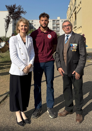 Véronique Gérones-Troadec, DDASEN, Mathis Cassan,SNU, Yvan MARCOU, président ANMONM 34