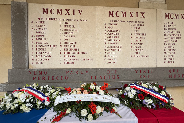 Mercredi 12 novembre 2025 - Montpellier cérémonies du souvenir Fac de Droit et Fac de Médecine Mercredi 12 novembre 2025 - Montpellier cérémonies du souvenir Fac de Droit et Fac de Médecine