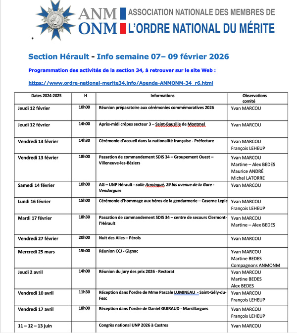 ANMONM 34 - info semaine 07 - 2026 ANMONM 34 - info semaine 07 - 2026