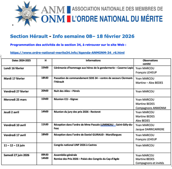 ANMONM 34 - info semaine 08 - 2026 ANMONM 34 - info semaine 08 - 2026