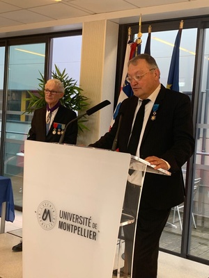 Jeudi 12 mars - Montpellier - Remise des insignes d'officier ONM au professeur Michel ROBERT