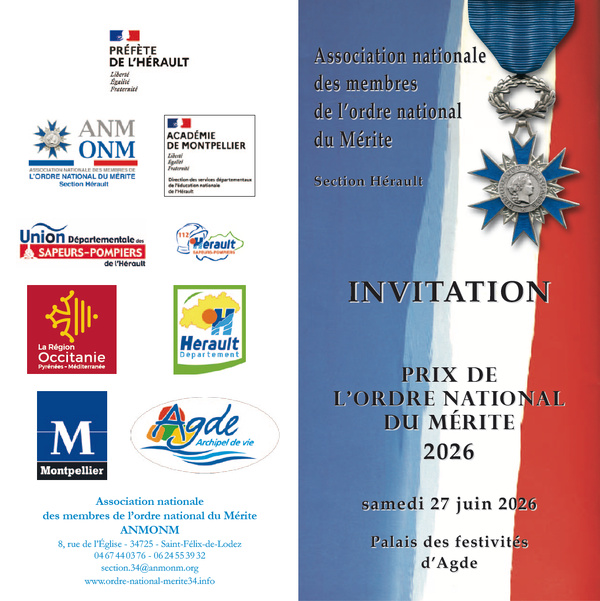 Samedi 27 juin 2026 - Agde - Assemblée générale et remise des prix départementaux.