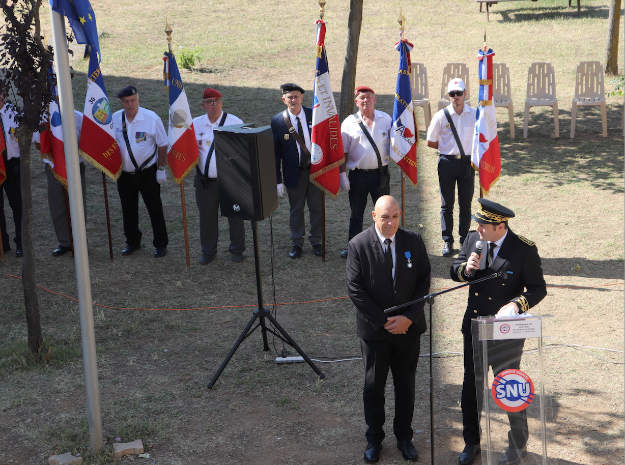 14 juillet 2024 - Palavas-les-Flots - Remise des insignes de chevalier de l'ordre national du Mérite à Frédéric MUNOZ 14 juillet 2024 - Palavas-les-Flots - Remise des insignes de chevalier de l'ordre national du Mérite à Frédéric MUNOZ