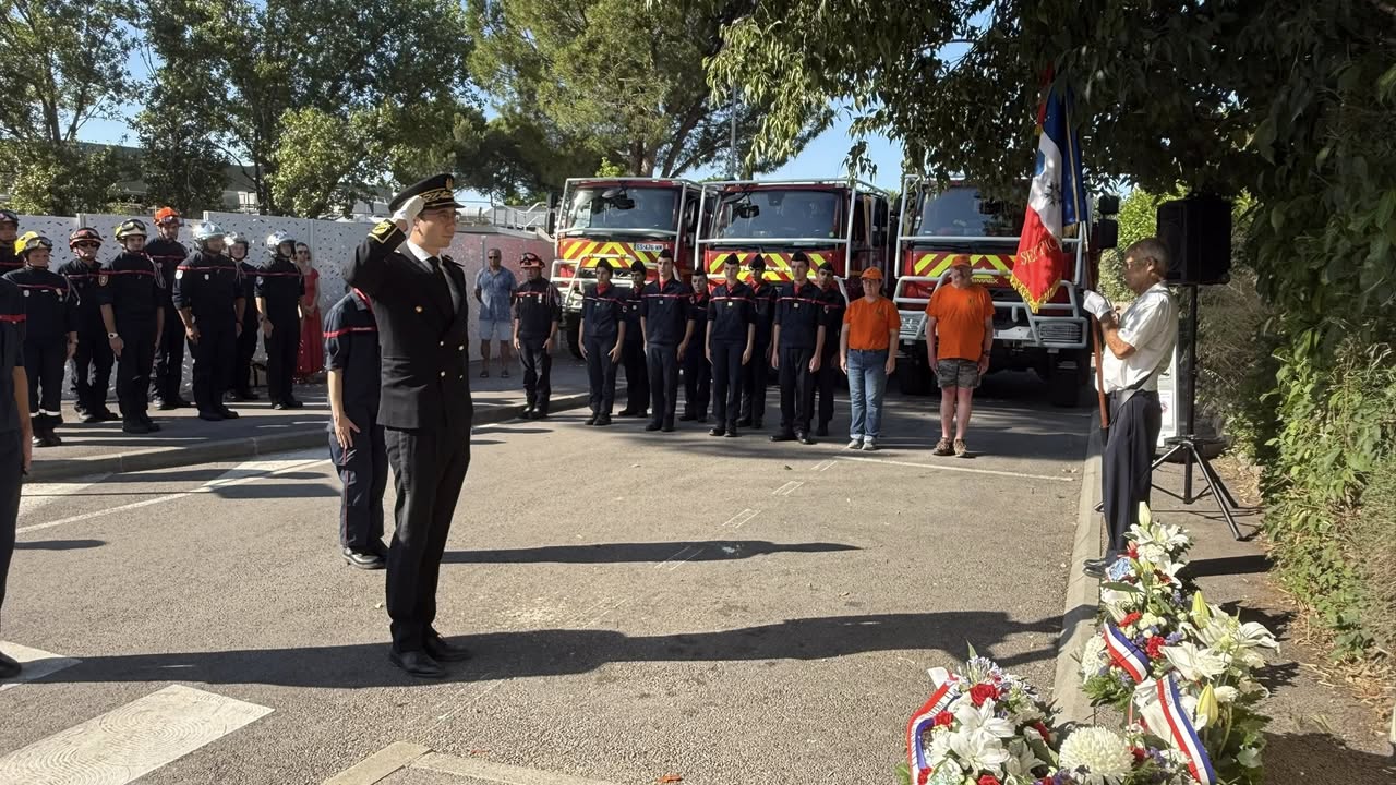 Mardi 1 juillet - Saint-Mathieu-de-Tréviers - Commémoration de la disparition du sapeur-pompier Joseph LOPEZ