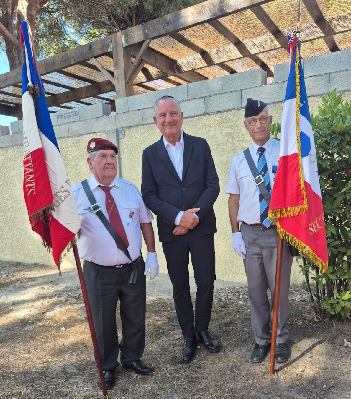 Représentant UNP, Alain ZYLBERMANN,Président du Consistoire régional LR , François LEHEUP, ANMONM 34