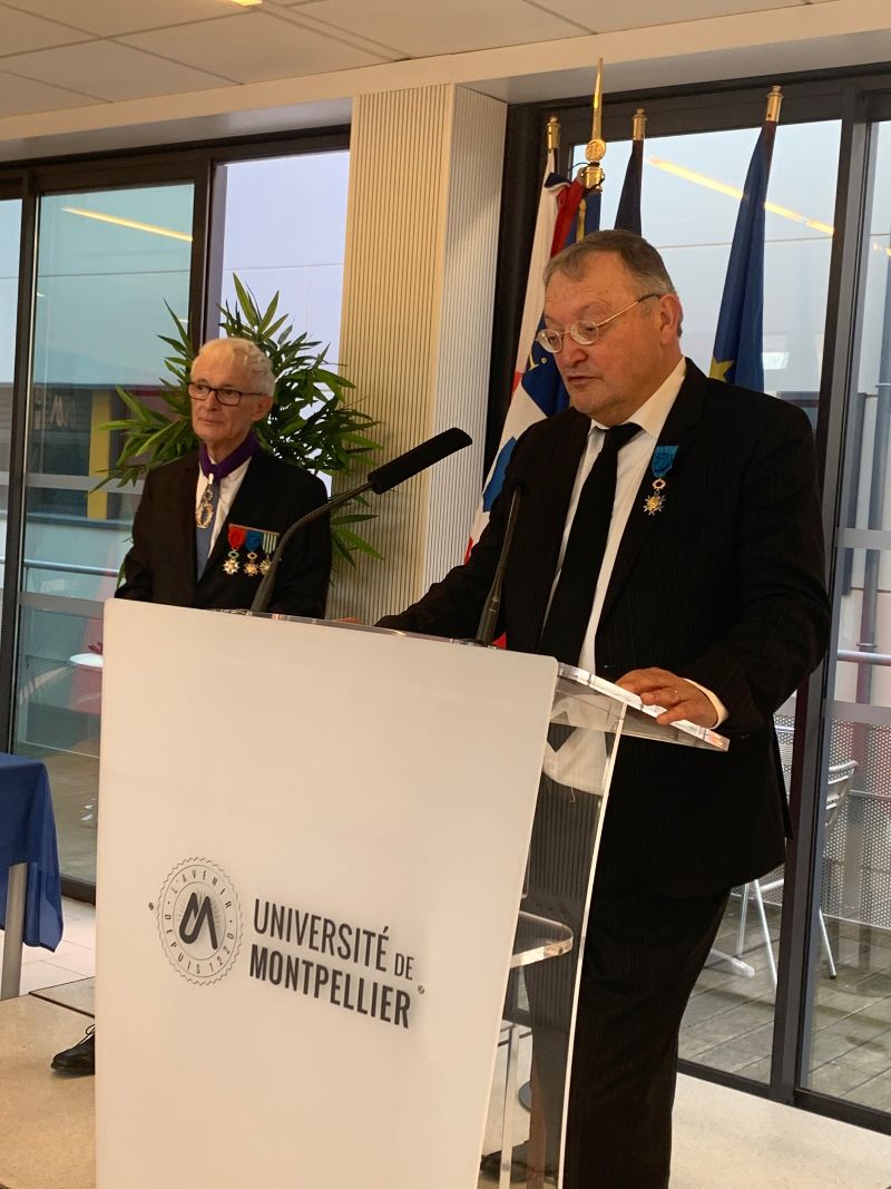 Jeudi 12 mars - Montpellier - Remise des insignes d'officier ONM au professeur Michel ROBERT