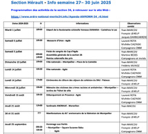 ANMONM 34 - Info semaine 27 - 2025