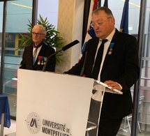 Jeudi 12 mars - Montpellier - Remise des insignes d'officier ONM au professeur Michel ROBERT