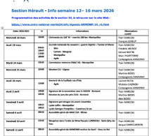ANMONM 34 - Info semaine 12 - 2026