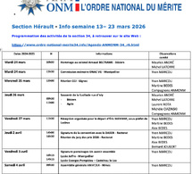 ANMONM 34 - Info semaine 13 - 2026