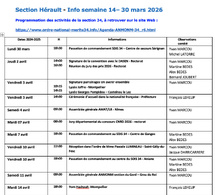 ANMONM 34 - Info semaine 14 - 2026