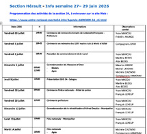 ANMONM 34 - Info semaine 27 - 2026