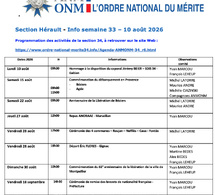 ANMONM 34 - Info semaine 33 - 2026
