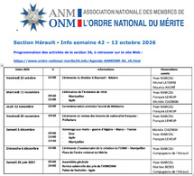 ANMONM 34 - info semaine 42 - 2026